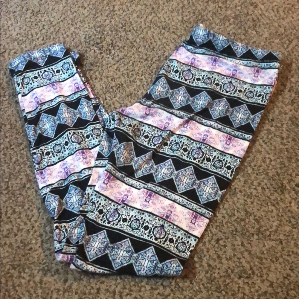 Pink rose leggings